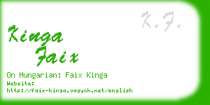 kinga faix business card
